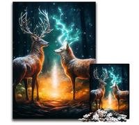 Galaxy Wolf 1000 Piece Jigsaw Jigsaw Puzzles for Adults Brain-Challenging DIY Decorative Game, Family Interactive Toy 26X38CM/10.23x14.96inch