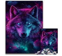 Galaxy Wolf 1000 Piece Puzzle Jigsaw Puzzles for Adults Perfect for Family Gatherings, Birthdays, Holidays 50x75CM/19.68x29.52inch