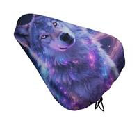 Galaxy Wolf Bike Seat Cover Universal, Waterproof Bicycle Saddle Cover with Drawstring, Rain/Dust Proof Fit Bicycle Seat Protector for Road/Mountain Bikes