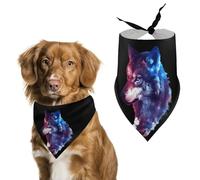 Galaxy Wolf Dog Bandana Puppy Cat Scarfs Bibs Washable Triangle Kerchief Pet Gifts