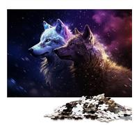 Galaxy Wolf Jigsaw Puzzles for Adults 1000 Piece Jigsaws Puzzles for Adults,Wild Animals Themed Jigsaw Puzzle 1000 Pieces for Adult Challenging Puzzle Games