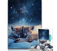 Galaxy Wolf Jigsaw Puzzles for Teenagers 1000 Jigsaws,Learning Educational Toys Family Games Unique Birthday And Gifts (50x75cm)