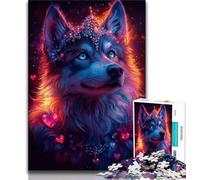 Galaxy Wolf Jigsaw Puzzles for Teenagers 1000 Pieces,Challenging Game Gifts for Is Ideal As A Gift for The Whole Family (50x75cm)