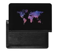 Galaxy World Map Passport Holder Cover Wallet Slim Passport Protector Card Holder Travel Accessories