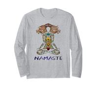 Galaxy Yoga Namaste OM - Funny Yoga for Women Long Sleeve T-Shirt