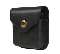 Galaxy Z Flip 6 5 4 3 2 1 Belt Clip Bag Leather Black, Smartphone Belt Pouch Leather Holster Wallet Case Fanny Pack Waist Holder Compatible with Huawei P50 Pocket/Pocket S, Motorola RAZR 40 Ultra 5G