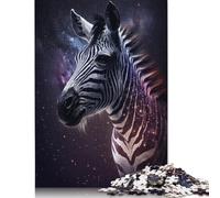 Galaxy Zebra Jigsaw 500 Piece Jigsaw Puzzle Wooden Puzzle Toy Family Game Difficulty Challenge Puzzles 500pcs (52x38cm)