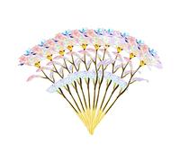 GalaxyRose FlowerGift, 10pcs 24K Gold Rose For Her, Giftfor Girlfriend Wife Mum Women -24k Simulation Rose Valentine's DayGift Gold Foil Rose Simulation Bouquet 24k Without Light (10 Pieces)