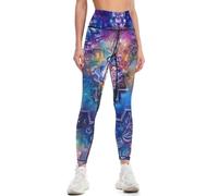 Galaxys Mandalas Gradient Classic Yoga Pants for Women High Waisted Tummy Control Gym Leggings