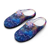 Galaxys Mandalas Gradient Mens Slipper Slip On Winter Warm House Slippers Shoes Indoor Outdoor