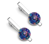 Galaxys Mandalas Gradient Silver Tie Clip Suit Accessories for Men Necktie Bar Set Pin Business Wedding