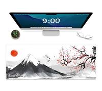 Galdas Gaming Mouse Mat Forest Background Pattern XXL XL Large Mouse Mat Long Extended Mouse Pad Desk Mat Non-Slip Rubber Mice Pads Stitched Edges Thin Pad (Ink and Wash)