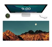 Galdas Mouse Pad,Office Desk Mat Large Gaming Keyboard Pad Durable Stitched Edges Washable Smooth Surface Control & Accuracy Extended Computer Mouse Mat (31.5X11.8In)-Golden Mountain Moon…