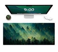 Galdas Mouse Pad,Office Desk Mat Large Gaming Keyboard Pad Durable Stitched Edges Washable Smooth Surface Control & Accuracy Extended Computer Mouse Mat (31.5X11.8In)-Green Forest…