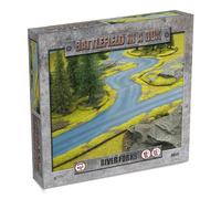 Gale Force Nine Battlefield in a Box - River Expansion: Fork, Game, Includes 3x River Fork Sections, GF9 Grass