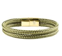 Galeara design Galeara Noa Sailing Rope Bracelet Braided Nautical with Magnetic Closure Rope Bracelets Maritime Surfer Bracelet, Fabric, Green - Gold, 8586789