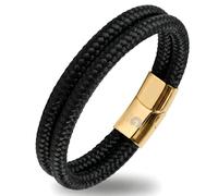 Galeara Noa Sailing Rope Bracelet Braided Nautical with Magnetic Closure Rope Bracelets Maritime Surfer Bracelet, 175 - 225 mm, Fabric