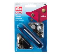 Galedi Pins Non-Sew Press Fastener - Anorak Style, 12mm Antique Brass