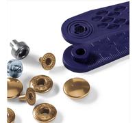 Galedi Pins Non-Sew Press Fastener - Gold-Coloured 15mm Anorak Hardware