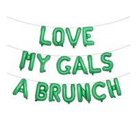 Galentine's Day Balloon Decorations，Love My Gals A Brunch balloons, Valentine's Day Balloon Banner Decoration, Valentine's Day Supplies, Galentine's Day Decorations (LOVE MY GALS A BRUNCH Green)