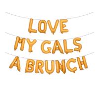 Galentine's Day Balloon Decorations，Love My Gals A Brunch balloons, Valentine's Day Balloon Banner Decoration, Valentine's Day Supplies, Galentine's Day Decorations (LOVE MY GALS A BRUNCH Orange)