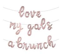 Galentine's Day Balloon Decorations，Love My Gals A Brunch balloons, Valentine's Day Balloon Banner Decoration, Valentine's Day Supplies, Galentine's Day Decorations (L LOVE MY GALS A BRUNCH Rose Gold)