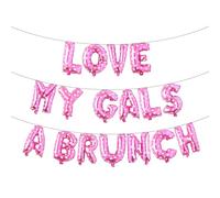 Galentine's Day Balloon Decorations，Love My Gals A Brunch balloons, Valentine's Day Balloon Banner Decoration, Valentine's Day Supplies, Galentine's Day Decorations (LOVE MY GALS A BRUNCH Pink Heart)