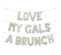 Galentine's Day Balloon Decorations，Love My Gals A Brunch balloons, Valentine's Day Balloon Banner Decoration, Valentine's Day Supplies, Galentine's Day Decorations (LOVE MY GALS A BRUNCH Cream)