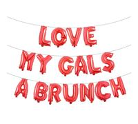 Galentine's Day Balloon Decorations，Love My Gals A Brunch balloons, Valentine's Day Balloon Banner Decoration, Valentine's Day Supplies, Galentine's Day Decorations (LOVE MY GALS A BRUNCH Red)