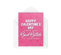 Galentine's Day Cards - From One Bad B To Another - Best Friend Cards - Bestie Card - Anti-Valentines Day - Funny Cards - Girly Card CBH1590