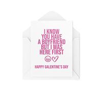Galentine's Day Cards - I Was Here First - Valentines Day Cards - Best Friend Cards - Bestie Card - Girly Card - Funny Cards - CBH1600