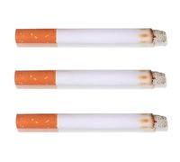 Galepromot 3Pcs Fake Cigarette Props for Pranks, White Rubber, 17 x 11 cm, Joke Trick Prank Props for Bar Party Movie Theater