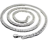 Galepromot Silver Never Fade 3.5mm-7mm Stainless Steel Cuban Chain Necklace Men Link Curb Chain Men Gift Jewelry
