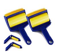 GALER 2PCS Stick It Roller, Reusable Sticky Lint Roller, Washable Silicone Stick It Pet Hair Remover Roller, Extra Sticky Stick It Pet Hair Remover for Pet Hairs, Clothes, Carseats, 2pcs Blue