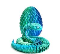 GALER 3D Printed Snake in Egg, 3D Printed Snake Egg with Snakes Inside, Fully Articulated Snakes Toy Collectible Animal for Home & Office Desk Decor (A)