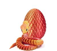 GALER 3D Printed Snake in Egg, 3D Printed Snake Egg with Snakes Inside, Fully Articulated Snakes Toy Collectible Animal for Home & Office Desk Decor (C)