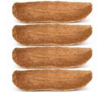 GALER 4PCS Hanging Basket Liner, Pre Shaped Coco Fibre Replacement Liners for Trough Planters, Natural Coconut Coir Basket Liners for Window Boxes, Wall Planters and Hanging Flower Baskets (30 inch)