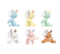 GALER Cute Deer Night Light, 6PCS Night Light Kids Lamp for Bedroom, Adjustable Angle LED Portable Deer Lamp, Battery Powered Nightlight for Home Office Dorm Room Decorations Children Christmas Gifts