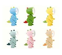 GALER Cute Dinosaur Night Light, 6PCS Night Light Kids Lamp for Bedroom, Adjustable Angle LED Portable Dinosaur Lamp, Battery Powered Nightlight for Home Office Decorations Children Christmas Gifts