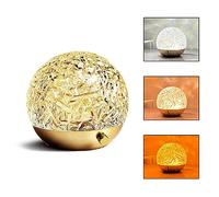 GALER Water Ripple Crystal Lamp, 3 Color LED Water Wave Table Lamp, Touch Control Night Light, Wall Ceiling Projection Romantic Atmosphere Lamp for Bedroom Decor Birthdays Gifts, 11.5*12cm