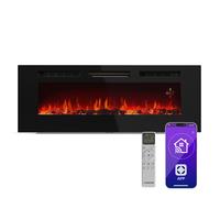 Galeras Smart 1800W 127cm Wall Mounted Electric Fire Black