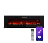 Galeras Smart 1800W 152cm Wall Mounted Electric Fire Black