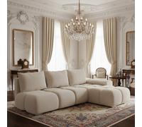 Galeria Corner Sofa Bed With Storage Right Hand Cream