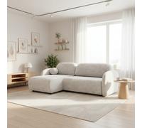 Galeria Corner Sofa Bed With Storage Universal Cream