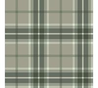 Galerie 20131 Ester Green Check Plaid Wallpaper
