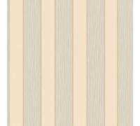 Galerie 95221 Ornamenta 2 Classic Stripe Wallpaper, Cream/Greige, 10m x 53cm