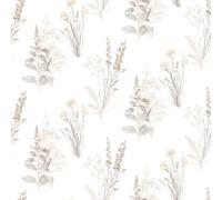 Galerie Abby Rose 4 Beige Grey Flora Smooth A4 Wallpaper Sample