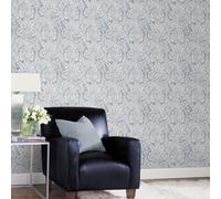 Galerie Abby Rose 4 Blue Grey Valentine Damask Smooth Wallpaper