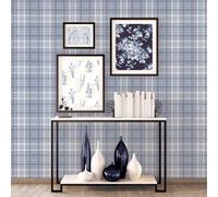 Galerie Abby Rose 4 Blue Navy Check Plaid Smooth Wallpaper