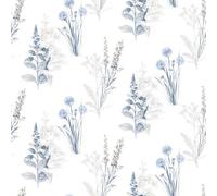 Galerie Abby Rose 4 Blue Navy Flora Smooth A4 Wallpaper Sample